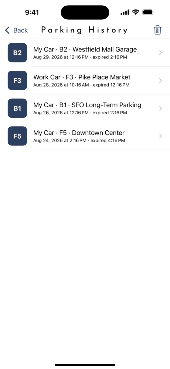 Park FX parking history